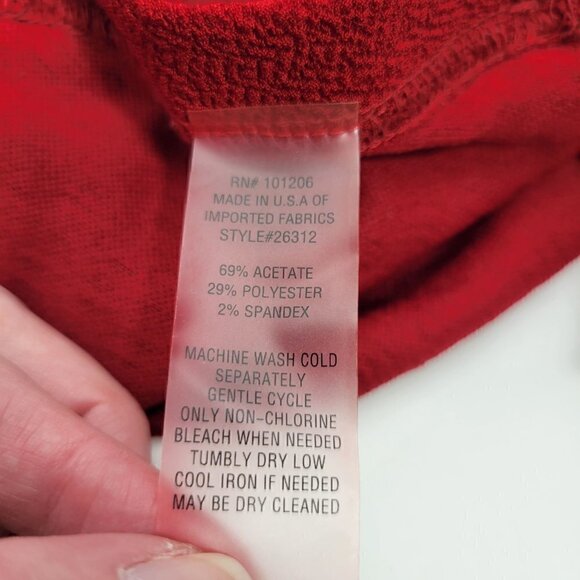 Soft Surroundings Women's Red Mesa Button Long Open Vest Size S - Picture 13 of 14